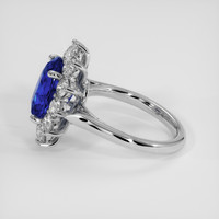5.58 Ct. Blue Sapphire Ring, 18K White Gold 4