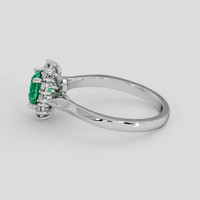 0.76 Ct. Emerald Ring, 18K White Gold 4