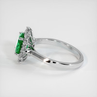 1.09 Ct. Emerald Ring, 18K White Gold 4