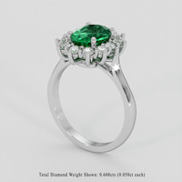 1.72 Ct. Emerald Ring, 18K White Gold 2