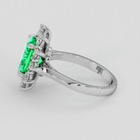 2.14 Ct. Emerald Ring, 18K White Gold 4