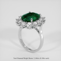 4.00 Ct. Emerald Ring, 18K White Gold 2