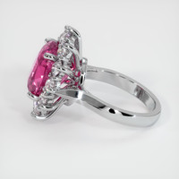 8.00 Ct. Purplish Pink Sapphire Ring, 18K White Gold 4