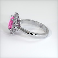 1.19 Ct. Pink Sapphire Ring, 18K White Gold 4