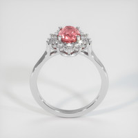 1.39 Ct. Purplish Pink Sapphire Ring, 18K White Gold 3