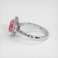 1.39 Ct. Purplish Pink Sapphire Ring, 18K White Gold 4