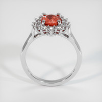 1.41 Ct. Padparadscha Sapphire Ring, 18K White Gold 3
