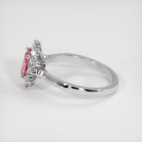 1.01 Ct. Padparadscha Sapphire Ring, 18K White Gold 4
