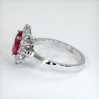 2.55 Ct. Pinkish Red Ruby Ring, 18K White Gold 4