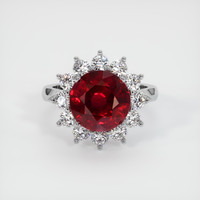 5.08 Ct. Ruby Ring, 18K White Gold 1