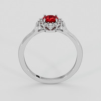 0.45 Ct. Ruby Ring, 18K White Gold 3
