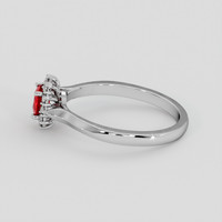 0.45 Ct. Ruby Ring, 18K White Gold 4