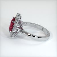 2.92 Ct. Pinkish Red Ruby Ring, 18K White Gold 4