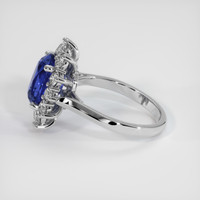 3.08 Ct. Sapphire Ring, 18K White Gold 4