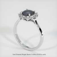 1.97 Ct. Sapphire Ring, 18K White Gold 2