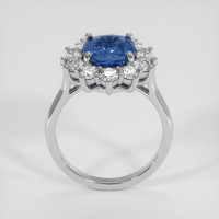 3.08 Ct. Blue Sapphire Ring, 18K White Gold 3