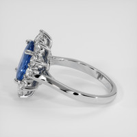 3.08 Ct. Blue Sapphire Ring, 18K White Gold 4