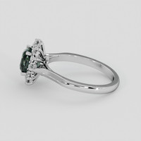 1.78 Ct. Greenish Blue Sapphire Ring, 18K White Gold 4