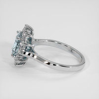 2.39 Ct. Greenish Blue Sapphire Ring, 18K White Gold 4