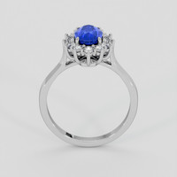 2.02 Ct. Blue Sapphire Ring, 18K White Gold 3