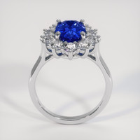 2.65 Ct. Blue Sapphire Ring, 18K White Gold 3