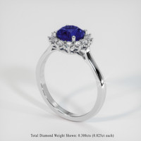 1.42 Ct. Sapphire Ring, 18K White Gold 2