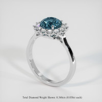 1.59 Ct. Sapphire Ring, 18K White Gold 2