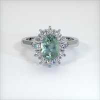 1.38 Ct. Sapphire Ring, 18K White Gold 1