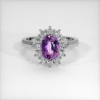 1.46 Ct. Sapphire Ring, 18K White Gold 1
