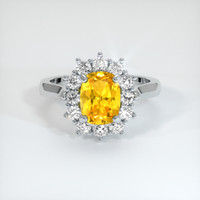 1.29 Ct. Sapphire Ring, 18K White Gold 1