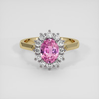 2.01 Ct. Pink Sapphire Ring, 14K White & Yellow 1