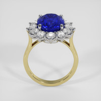 7.92 Ct. Blue Sapphire Ring, 14K White & Yellow 3