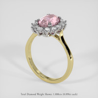 2.47 Ct. Padparadscha Sapphire Ring, 14K White & Yellow 2