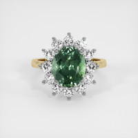 3.90 Ct. Sapphire Ring, 14K White & Yellow 1