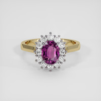 1.25 Ct. Purple Sapphire Ring, 18K White & Yellow 1