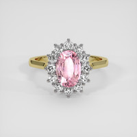 2.47 Ct. Padparadscha Sapphire Ring, 18K White & Yellow 1