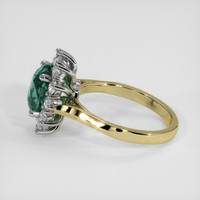 3.01 Ct. Greenish Blue Sapphire Ring, 18K White & Yellow 4