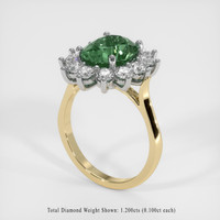 3.90 Ct. Sapphire Ring, 18K White & Yellow 2