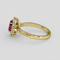 0.92 Ct. Purplish Pink Rhodolite Garnet Ring, 10K Yellow Gold 4