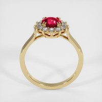 0.94 Ct. Pinkish Red Ruby Ring, 10K Yellow Gold 3