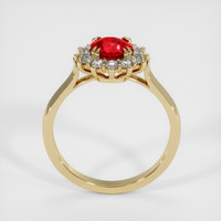 1.10 Ct. Pinkish Red Ruby Ring, 10K Yellow Gold 3