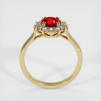 1.20 Ct. Pinkish Red Ruby Ring, 10K Yellow Gold 3