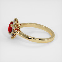 1.20 Ct. Pinkish Red Ruby Ring, 10K Yellow Gold 4