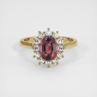 3.61 Ct. Pinkish Purple Sapphire Ring, 10K Yellow Gold 1