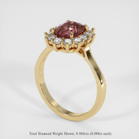 3.61 Ct. Pinkish Purple Sapphire Ring, 10K Yellow Gold 2