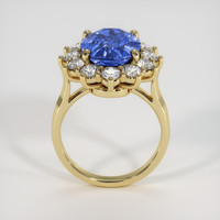 4.31 Ct. Blue Sapphire Ring, 10K Yellow Gold 3