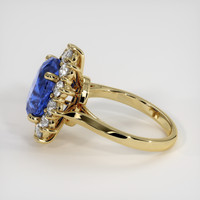 4.31 Ct. Blue Sapphire Ring, 10K Yellow Gold 4