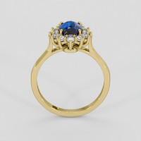 1.12 Ct. Blue Sapphire Ring, 10K Yellow Gold 3