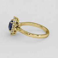1.12 Ct. Blue Sapphire Ring, 10K Yellow Gold 4