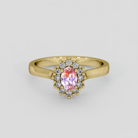 0.42 Ct. Bi Color Sapphire Ring, 10K Yellow Gold 1